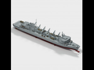 USS Seattle AOE-3 Sacramento class support ship 3Dモデル