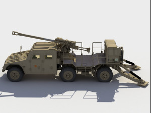 Norinco SH5 Wheeled self-propelled howitzer 105mm 3D मॉडल