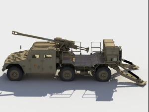 Norinco SH5 Wheeled self-propelled howitzer 105mm 3D Model