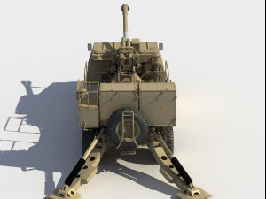 Norinco SH5 Wheeled self-propelled howitzer 105mm 3D Model