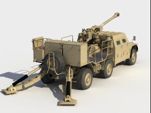 Norinco SH5 Wheeled self-propelled howitzer 105mm 3D Model