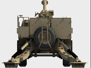 Norinco SH5 Wheeled self-propelled howitzer 105mm 3D Model