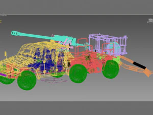 Norinco SH5 Wheeled self-propelled howitzer 105mm 3D Model