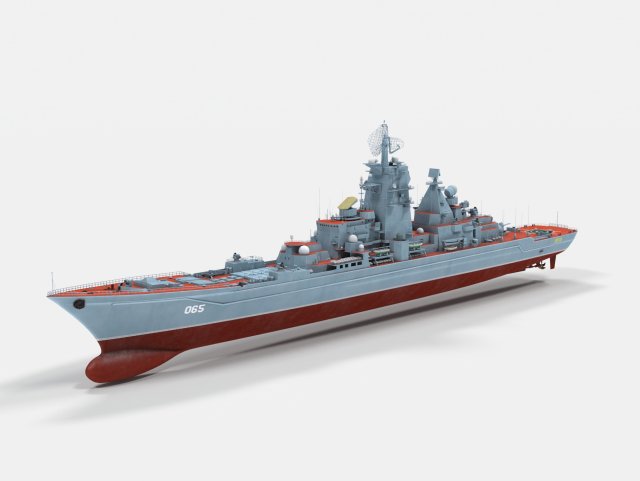 Kirov-class battlecruiser 3D Model .c4d .max .obj .3ds .fbx .stl .blend 