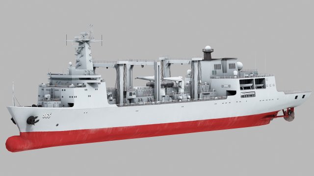 Hulun Lake 965 type 901 ship 3D Model .c4d .max .obj .3ds .fbx .stl .blend 