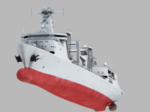 Hulun Lake 965 type 901 ship 3D Model