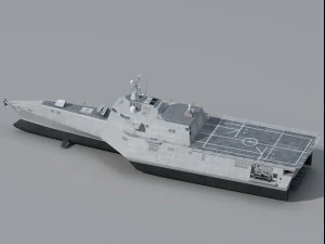 USS Omaha LCS-12 Litoral Combat Ship class 3D Model