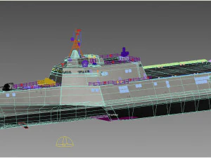 USS Omaha LCS-12 Litoral Combat Ship class 3D Model