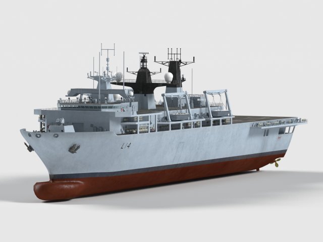 HMS Albion class 3D Model .c4d .max .obj .3ds .fbx .stl .blend 