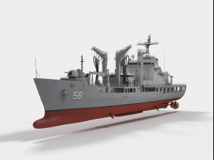 Daecheong AOE-58 Cheonji class ship 3D Model