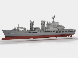 Daecheong AOE-58 Cheonji class ship 3D Model
