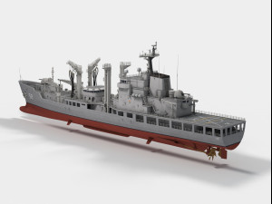 Daecheong AOE-58 Cheonji class ship 3D-Modell