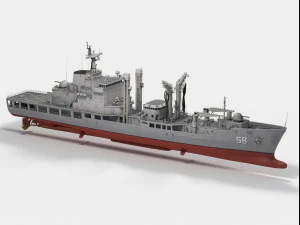 Daecheong AOE-58 Cheonji class ship 3D Model