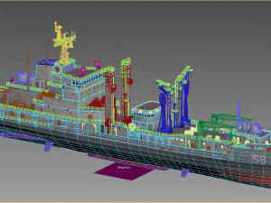 Daecheong AOE-58 Cheonji class ship 3D Model