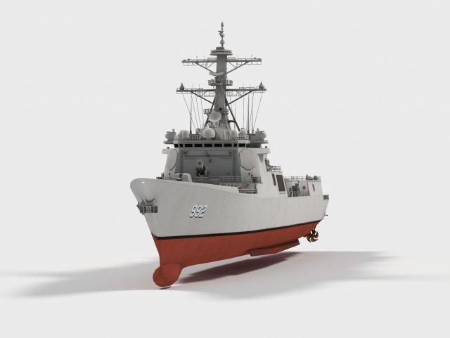ROKS Yulgok Yi I DDG-992 KDX-III class Modelo 3D .c4d .max .obj .3ds .fbx .stl .blend 