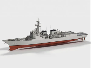 ROKS Yulgok Yi I DDG-992 KDX-III classe Modello 3D