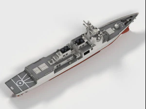 ROKS Yulgok Yi I DDG-992 KDX-III classe Modello 3D