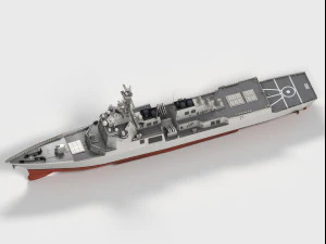 ROKS Yulgok Yi I DDG-992 KDX-III classe Modello 3D