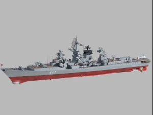 Admiral Isakov Kresta II class cruiser 3D Model