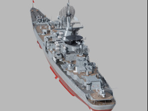 Admiral Isakov Kresta II class cruiser 3D Модель