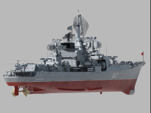 Admiral Isakov Kresta II class cruiser 3D Модель