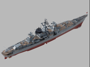 Admiral Isakov Kresta II class cruiser 3D Модель
