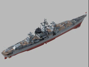 Admiral Isakov Kresta II class cruiser 3D Model