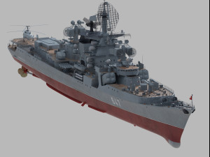 Admiral Isakov Kresta II class cruiser 3D Модель