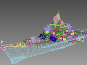 Admiral Isakov Kresta II class cruiser 3D Модель
