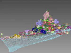 Admiral Isakov Kresta II class cruiser 3D Model