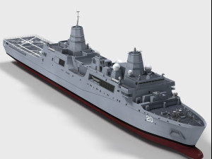 LPD-20 Green Bay San Antonio class Modèle 3D
