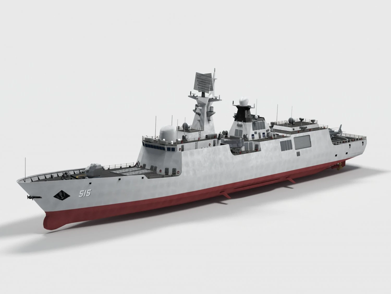 515 Binzhou Type 054A class frigate 3D Model .c4d .max .obj .3ds .fbx .stl .blend 