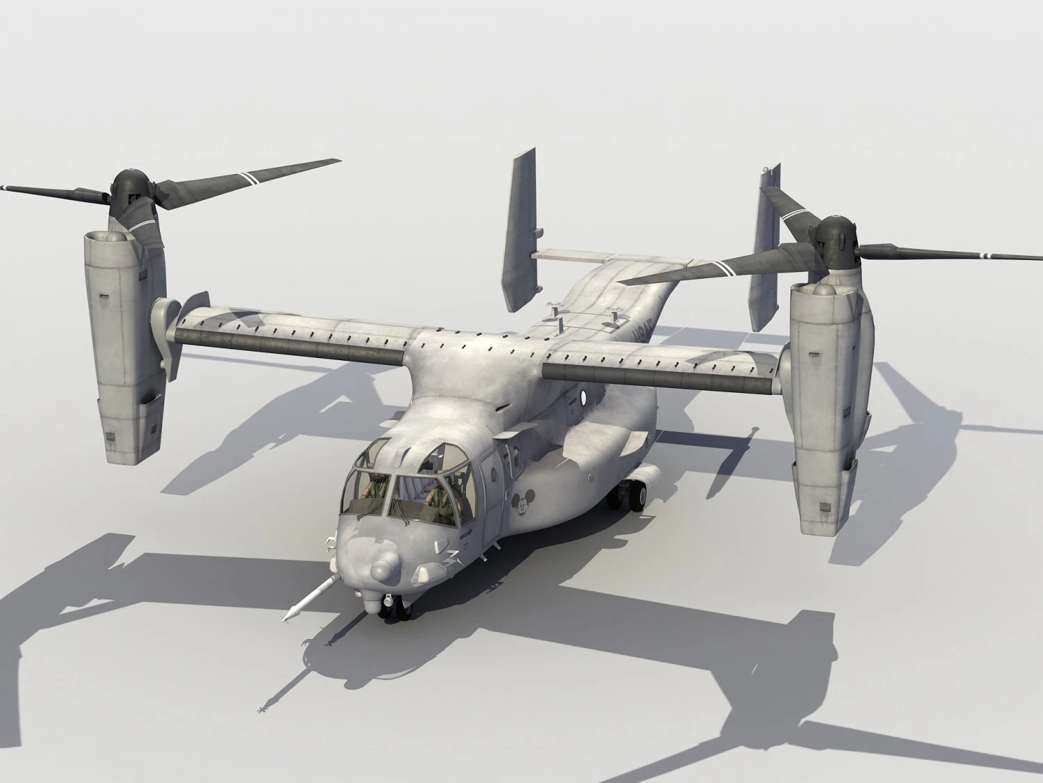 Bell Boeing V-22 Osprey 3D Model .c4d .max .obj .3ds .fbx .stl .blend