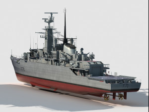 HMS Antelope Type 21 Amazon Class Frigate Model 3D