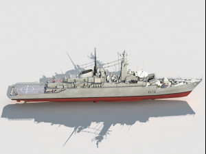 HMS Antelope Type 21 Amazon Class Frigate Model 3D