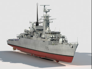 HMS Antelope Type 21 Amazon Class Frigate Model 3D
