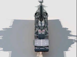 HMS Antelope Type 21 Amazon Class Frigate 3D Model