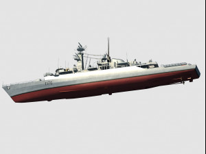 HMS Antelope Type 21 Amazon Class Frigate Model 3D
