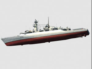 HMS Antelope Type 21 Amazon Class Frigate 3D Model