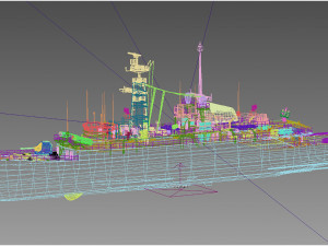 HMS Antelope Type 21 Amazon Class Frigate Model 3D