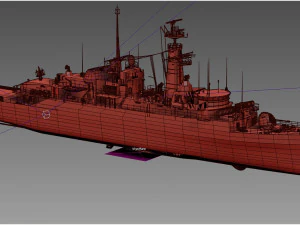 HMS Antelope Type 21 Amazon Class Frigate 3D Model