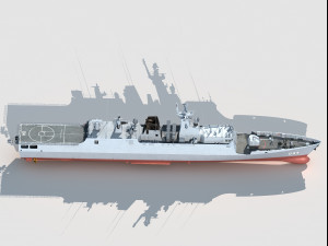 594 Zhuzhou type 056A Jiangdao class corvette Model 3D