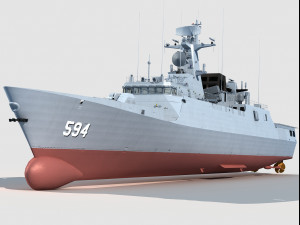 594 Zhuzhou type 056A Jiangdao class corvette Model 3D