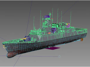 594 Zhuzhou type 056A Jiangdao class corvette 3D Model