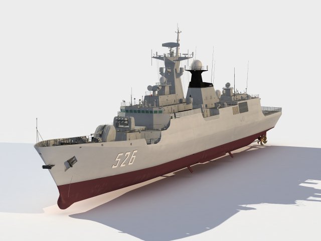 526 Wenzhou Type 054 class frigate 3Dモデル .c4d .max .obj .3ds .fbx .stl .blend 