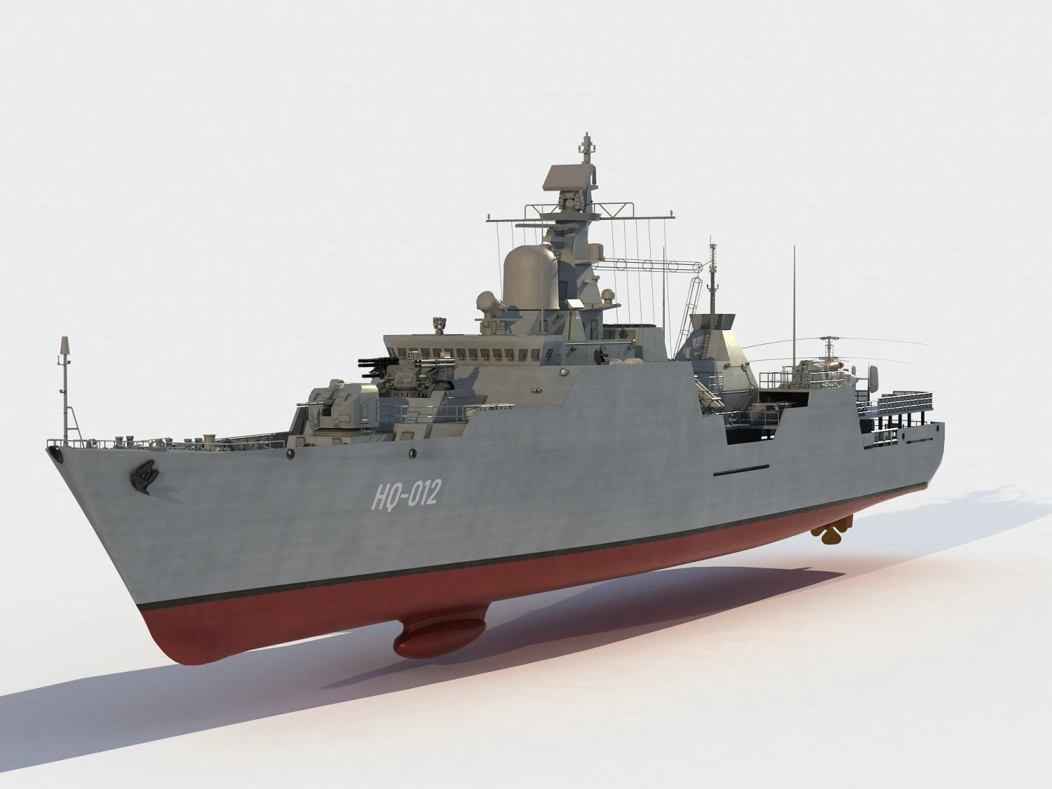 HQ-012 Ly Thai To Gepard class frigate 3D Model .c4d .max .obj .3ds .fbx .stl .blend 