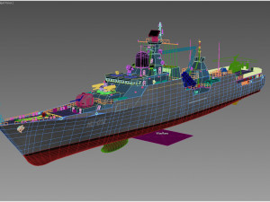 HQ-012 Ly Thai To Gepard class frigate 3D Модель