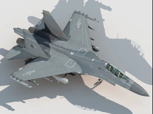 Shenyang J-16 D EW Modello 3D
