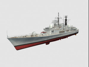 HMS Manchester Type 42 Class destroyer 3D Model