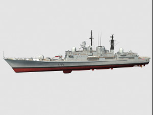 HMS Manchester Type 42 Class destroyer 3D Model